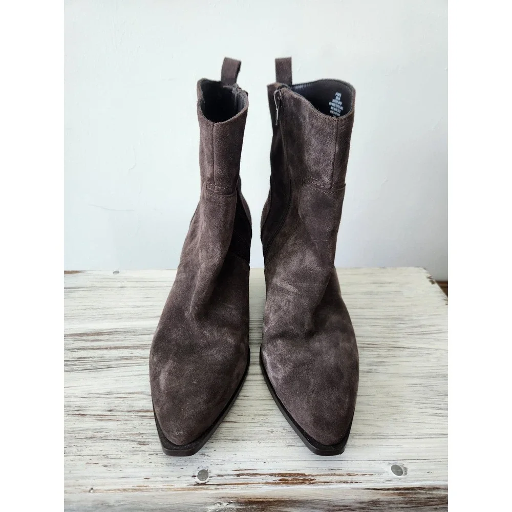 Lucky Brand Rapse Women's Suede Ankle Boots Brown Size 9M/40